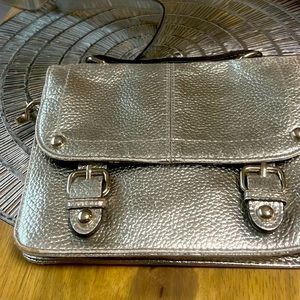 Cute crossbody silver purse